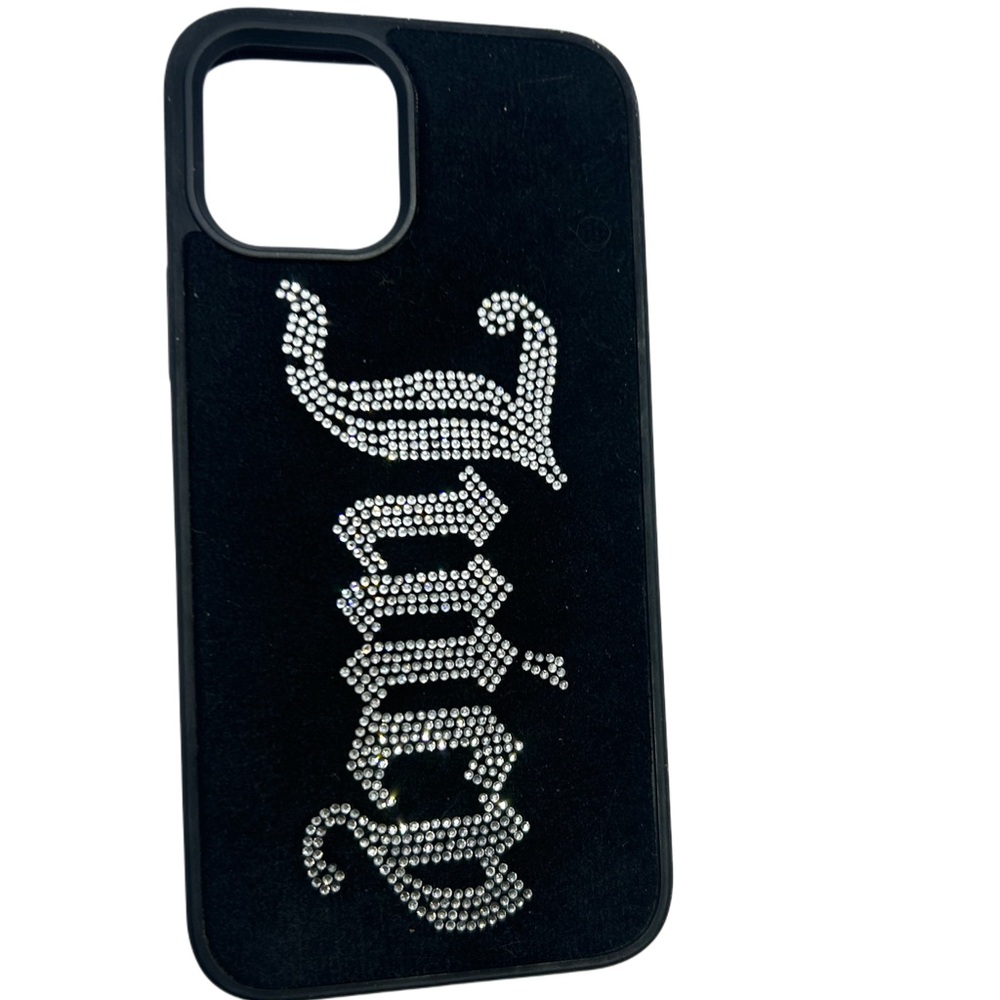Juicy couture velour rhinestone phone case